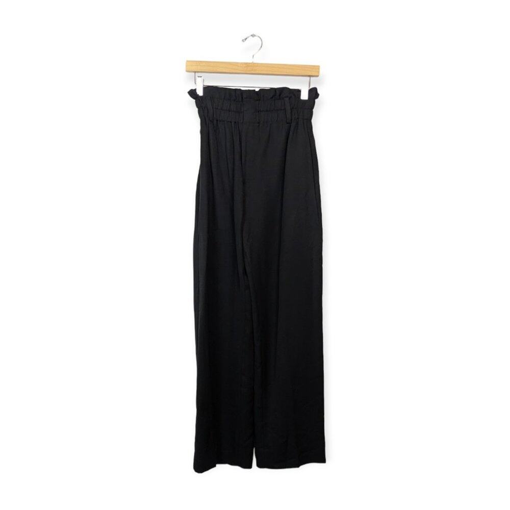 J. Crew Point Sur Black Paperbag Relaxed Fit Wide Leg Pants Size 0